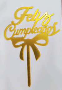 Feliz Cumpleaños Acrylic Cake Topper, Birthday and Party Decor