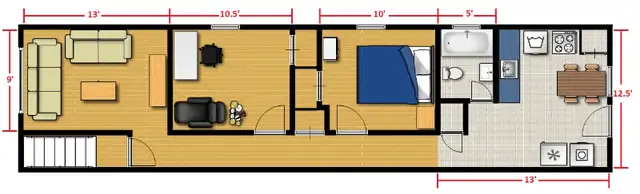 4.5 apartment, first floor, near Metro Jolicoeur. Image# 1