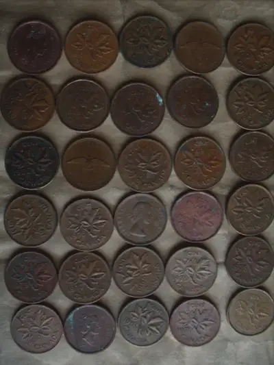 Canada Pennies to collect & more for sale                5926-32, View more