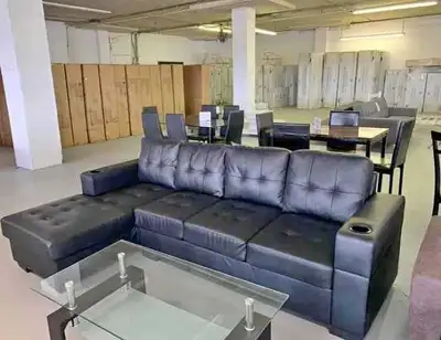 Leather Luxury Sectional New Sofa - Free Delivery , View more