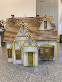 Wood Tudor Style dollhouse