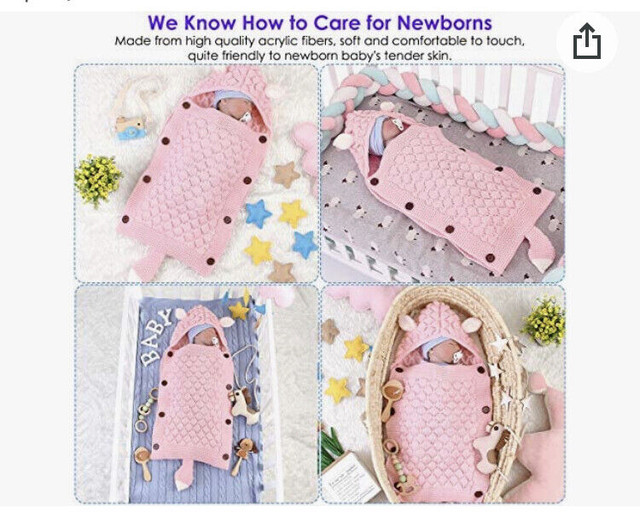 Owlike Newborn Baby Swaddle Blanket Stroller Wrap. Brand new in Strollers, Carriers & Car Seats in Winnipeg - Image 2