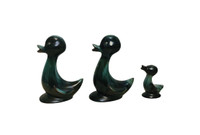 Blue Mountain Pottery Family of ducks, set of 3, BMP, glazed