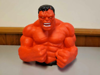 Red Hulk Bust Coin Bank New