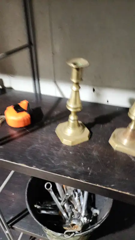 Brass candle holder stands 7'' in Home Décor & Accents in Oakville / Halton Region - Image 3