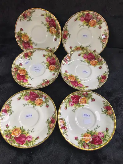 6 demitasse saucers only, Old Country Roses Royal Albert, , View more
