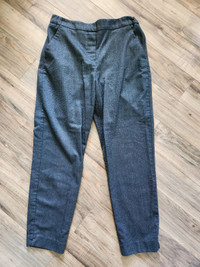 Women's dark grey ruffled dress pants (fits Medium, size 10-12)