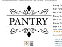 Pantry new  decal transfer  $8. new in the box 