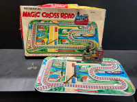 Vintage Mechanical Magic Cross Road Japan Train Set Toy Toys
