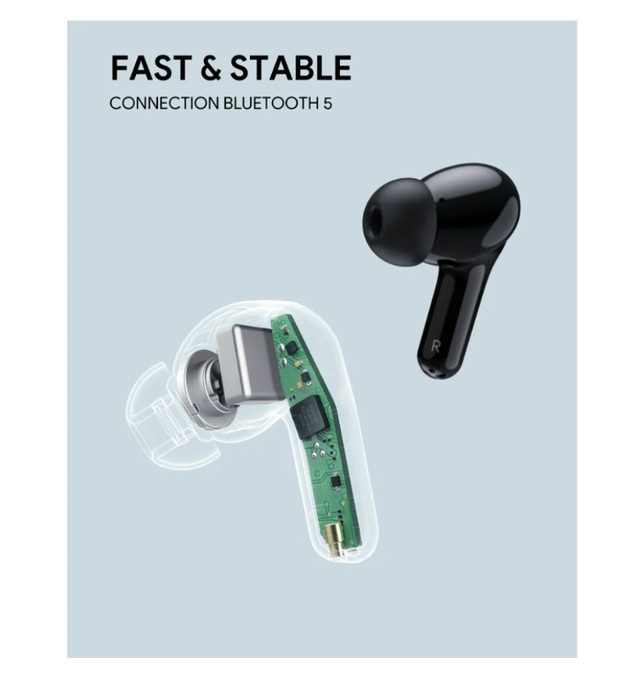 AUKEY EP-T28 Soundstream Wireless Earbuds 25 Hours Playtime dans Appareils électroniques  à Région de Markham/York - Image 2