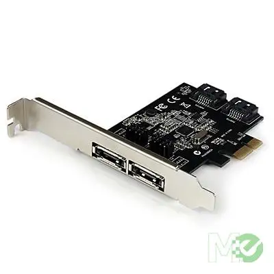 STARTECH PCIe eSATA/SATA 6Gbps CONTROLLER CARD 2-PORT, View more