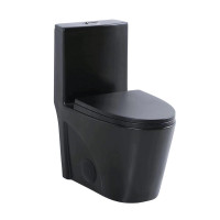 ALPS Matte Black One Piece Toilet SoftClose/Fully Glazed/Rimless