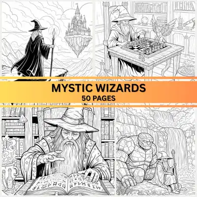 Check out Ironside Printables on Etsy! Printable colouring pages for adults and teens! Mystic Wizard...