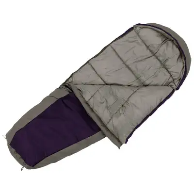Quality sleeping bag. Temperature confort zone -1° to +15°, extreme: -7° 63" / 160cm long, typically...