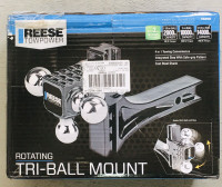 REESE Towpower Rotating, Adjustable Height Triple Ball  Mount
