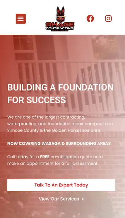 Rhage contracting (705-345-1488) Foundation repair Crack repair water proofing Structural Engineered...