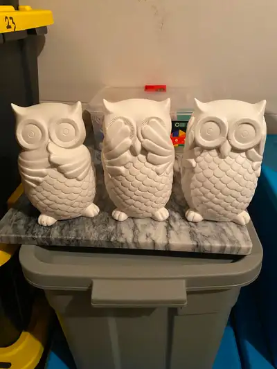 3 owl ornaments, View more