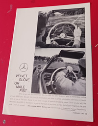 CLASSIC ORIG AD - 1960 MERCEDES BENZ 300SL CONVERTIBLE VINTAGE
