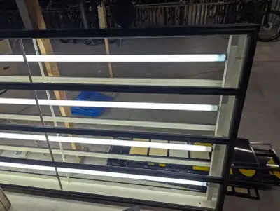 Portable advertising sign that comes with a box of letters, numbers, and symbols. This was a hanging...