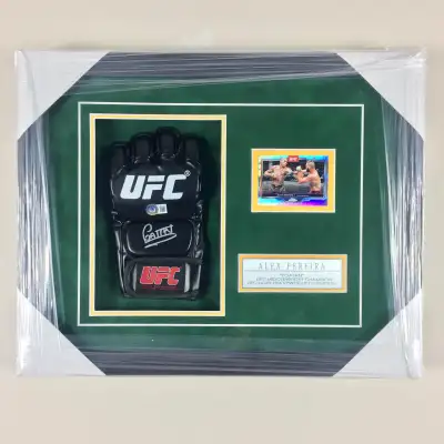 UFC Alex Pereira Signed Autographed Glove Framed Beckett, View more