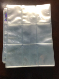 Hockey Card 9 Pocket Protective Sheets (50), Binders Available