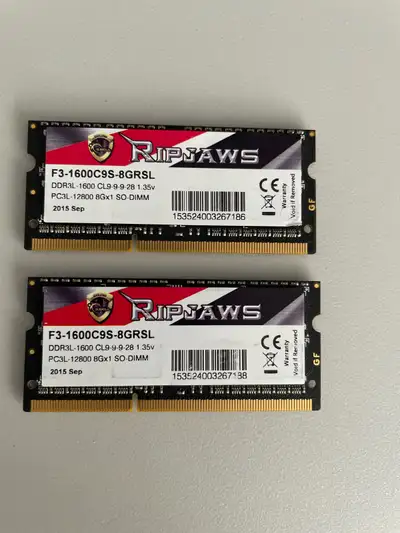 Ripjaws 2X8GB DDR3L SODIMM, View more