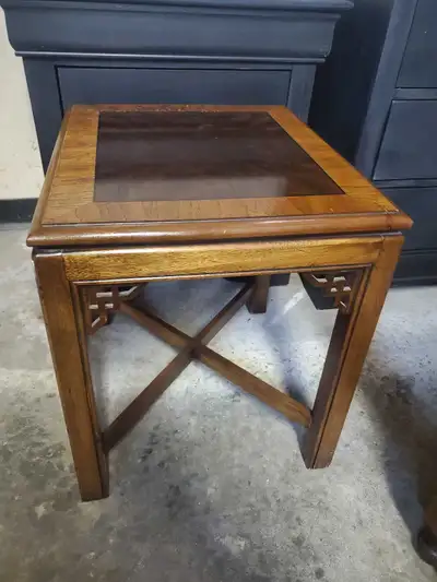 Vintage 1970's Drexel Chippendale side table, View more