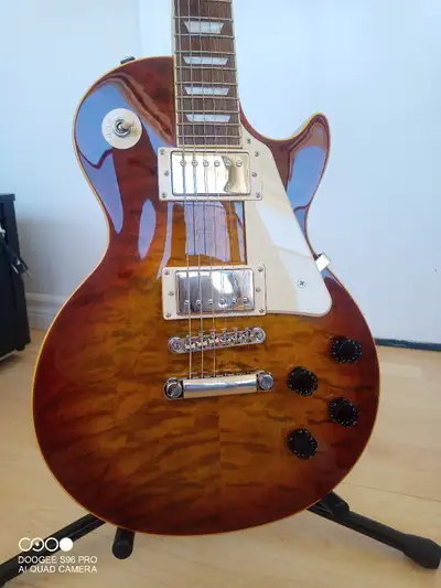 Epiphone Cherry Sunburst Quilt Top Les Paul Standard - Brand New, View more