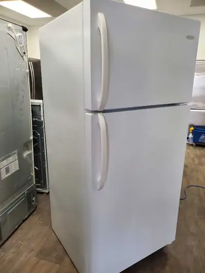 White Frigidaire fridge(30" wide), 6 months warranty, View more