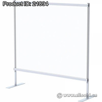 Free Standing Clear Plexiglass Divider Safety Partition