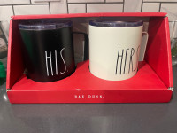 New Rae Dunn His & Hers Stainless Steel Insulated Cups