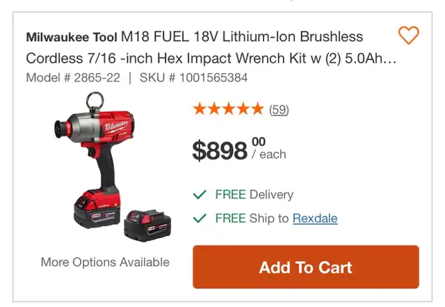 Milwaukee M18 FUEL 7/16-inch Hex Utility Impact Wrench Kit in Power Tools in Mississauga / Peel Region - Image 3
