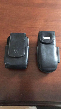 2 Vintage Blackberry (RIM) Leather Pouch Cases