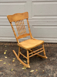 “Vintage Pressed Back Rocking Chair” $35 Located near Berwick,