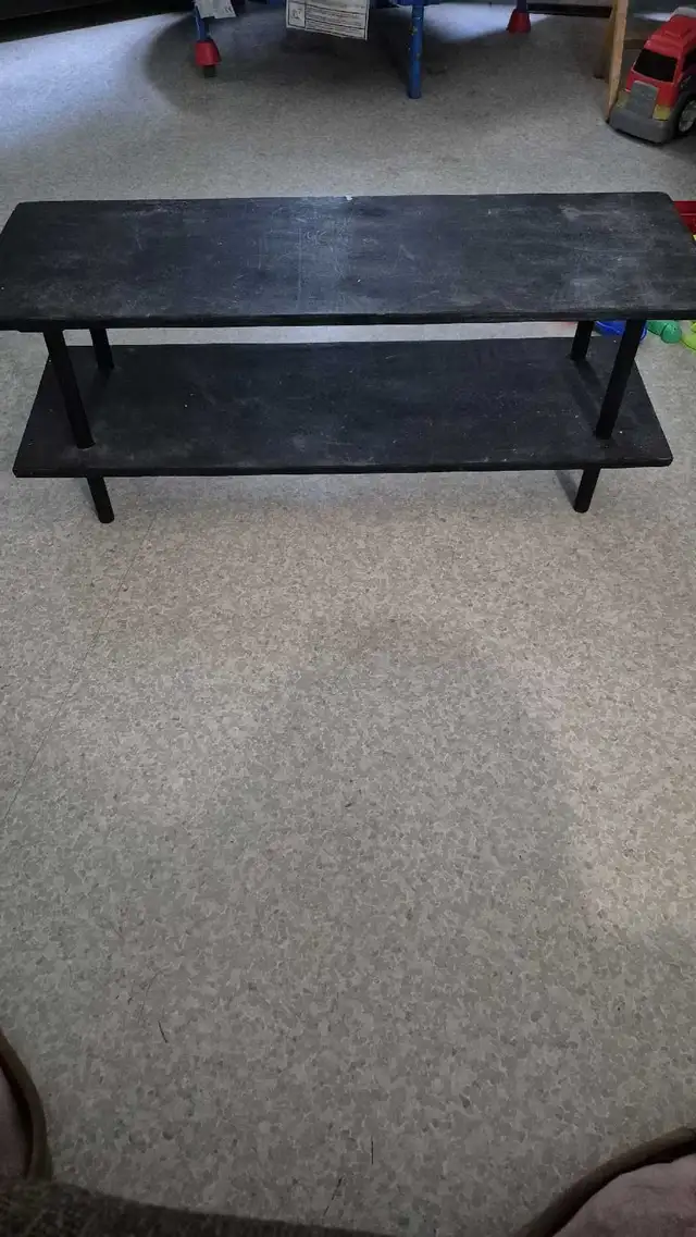 Black Table Ĺ 31" w 10" H 11" in Bookcases & Shelving Units in Sarnia - Image 2