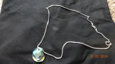 Jewellery lady chain and crystal pendant made italy  new, View more