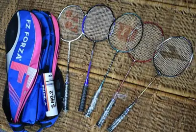  Badminton Racquet racket Lot – 6 Racquets + Birdies + FZ Forz, View more
