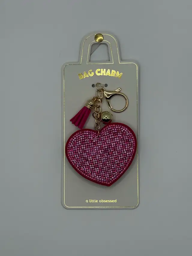 “a little obsessed” BAG CHARM - Heart Design in Women's - Bags & Wallets in Sudbury - Image 2