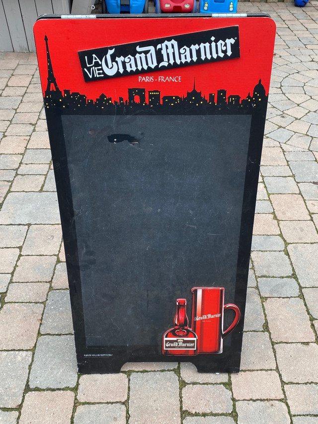 SOLD-GRAND MARNIER A-FRAME ADVERTISING CHALK BOARD  in Arts & Collectibles in City of Toronto - Image 2