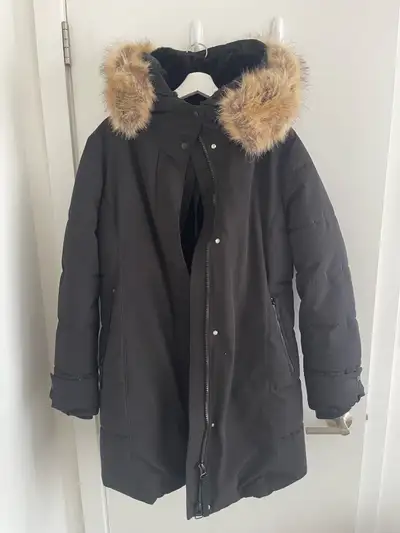 Zara black long winter Parka/Puffer jacket size XL, View more