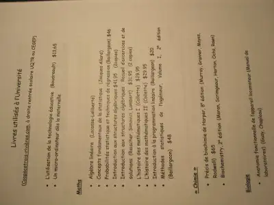 Livres CEGEP et Université, View more