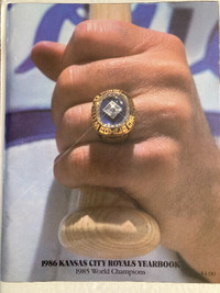 1986 Kansas City Royals Yearbook and Jays Scorecard