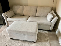 Sofa and ottoman with storage 