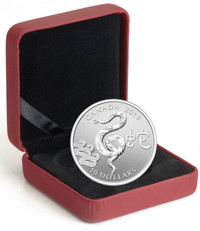 2013   $10 Fine Silver Coin - Year of      the Snake