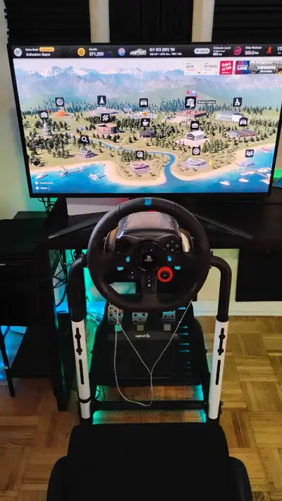 Racing Sim with Asus ROG 32" 4k, 0.03ms, 240hz monitor, View more