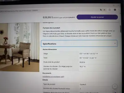Bonjour vente déménagement j’ai payé 4800$