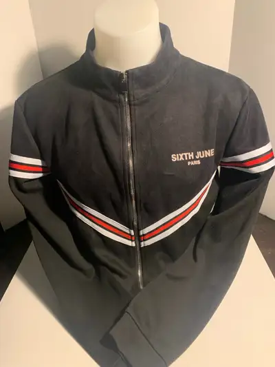This Sixth June Paris track jacket is in excellent condition and features a stylish design with red...