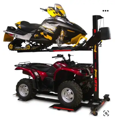 We build Snowmobile lifts See pictures ATV lifts Motorcycle lifts In stock Customized Garage lift St...