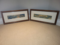 2 x original paintings signed in custom frames