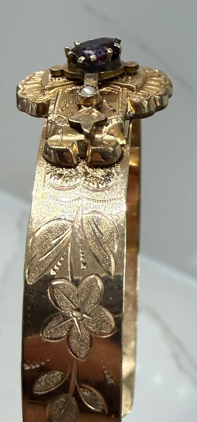 ANTIQUE BRACELETS 1850-1899 Victorian Rose & Yellow Gold Filled in Jewellery & Watches in Ottawa - Image 10
